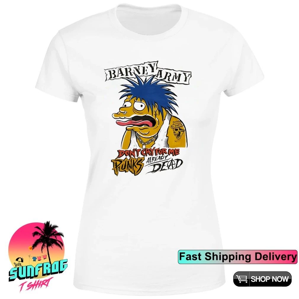Simpsons exploited barney army don’t cry for me punks already dead shirt