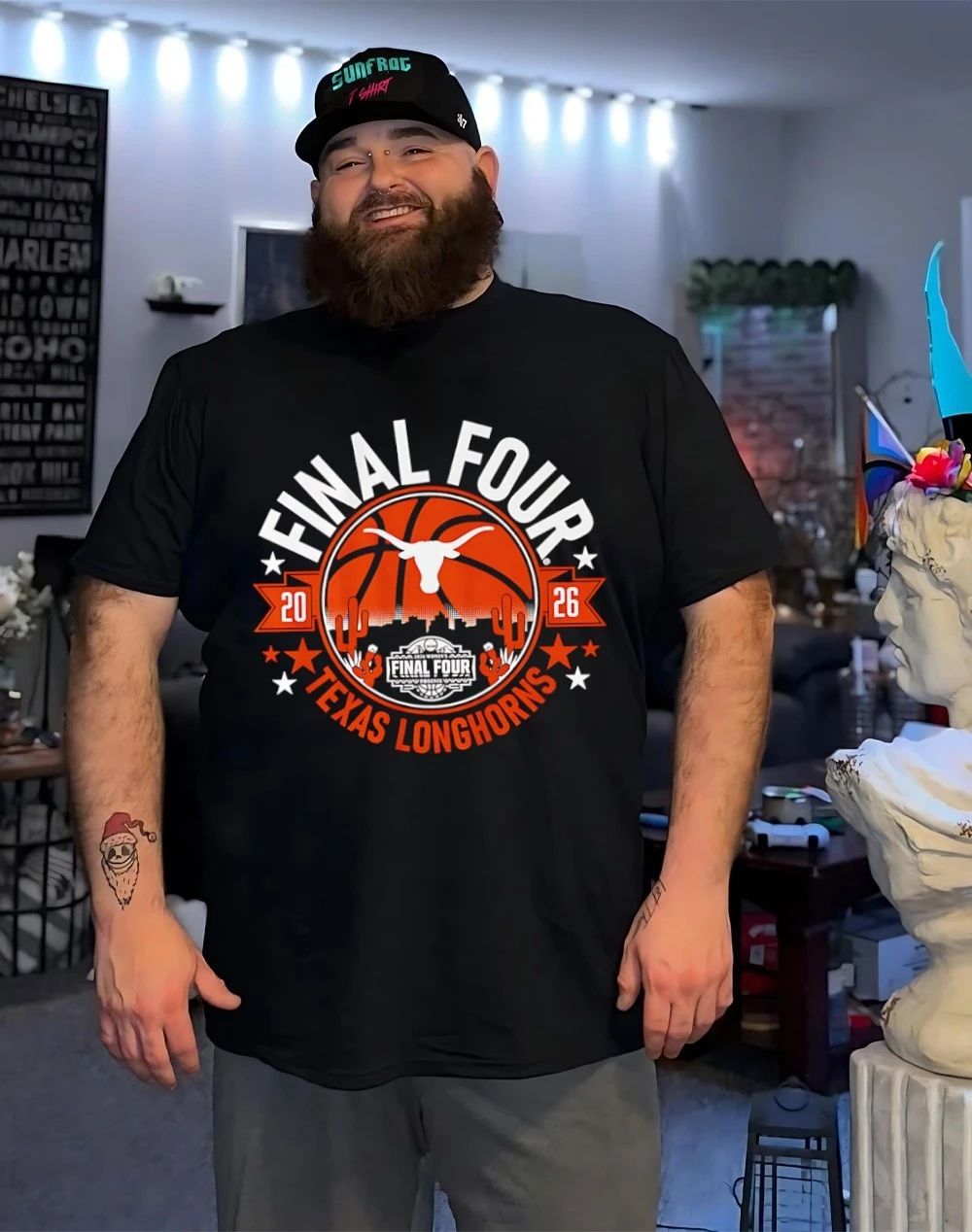 Texas Longhorns WBB 2026 Final Four city skyline shirt