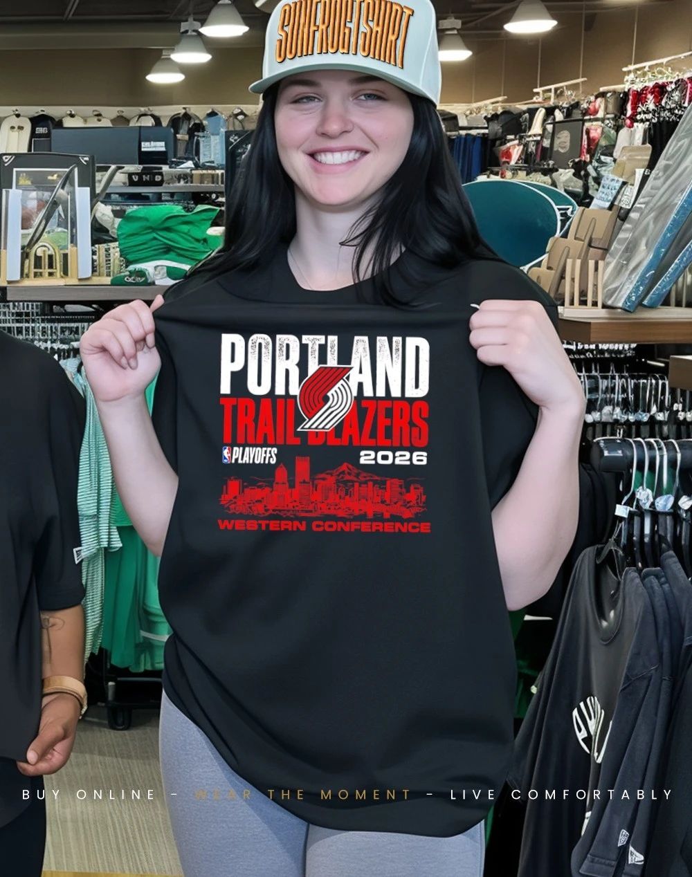 Portland Trail Blazers 2026 NBA Playoffs Western Conference Skyline Distressed shirt
