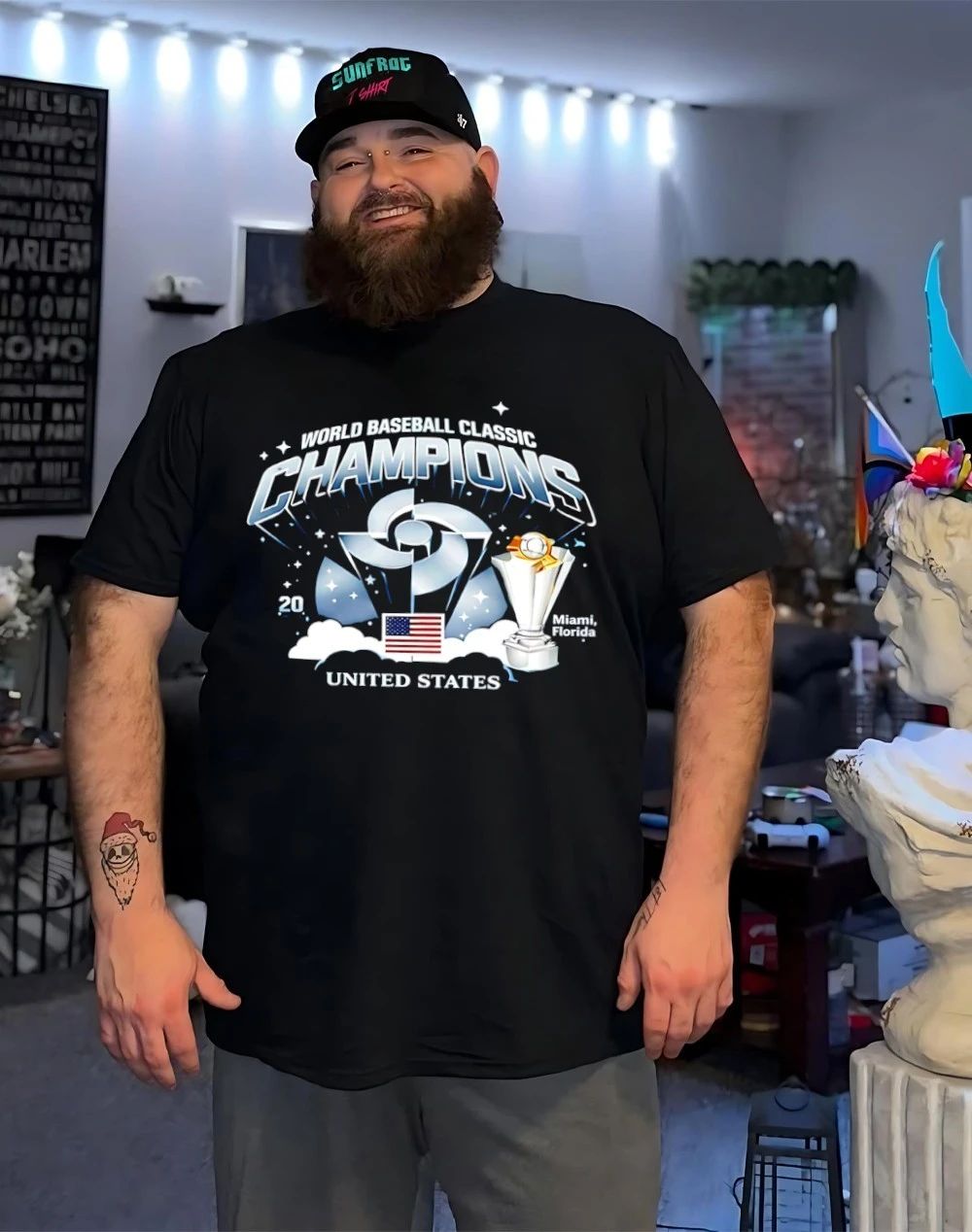 USA Team Baseball 2026 World Baseball Classic Champions trophy shirt