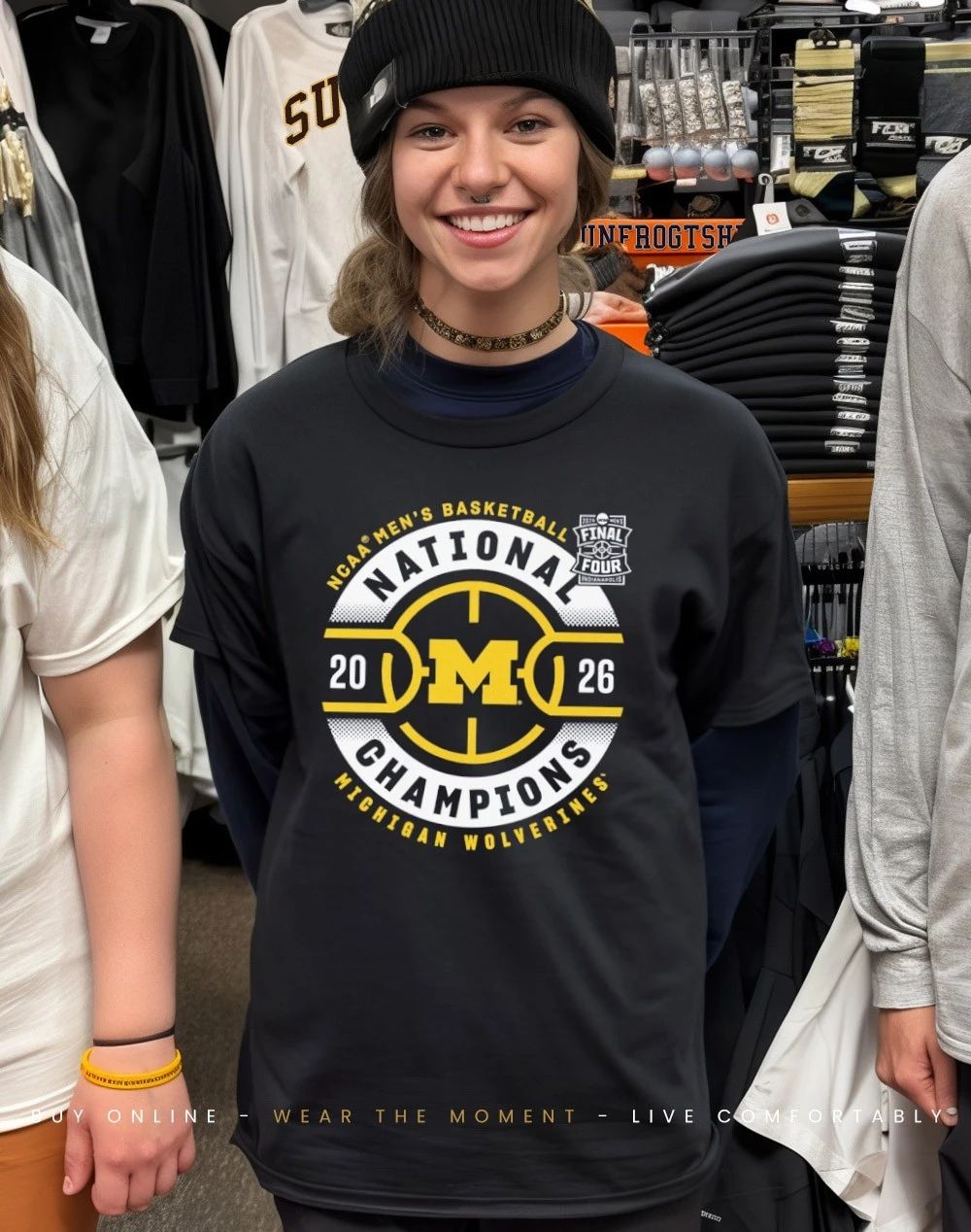 Michigan Wolverines 2026 Men’s Basketball National Champions Hardwood shirt