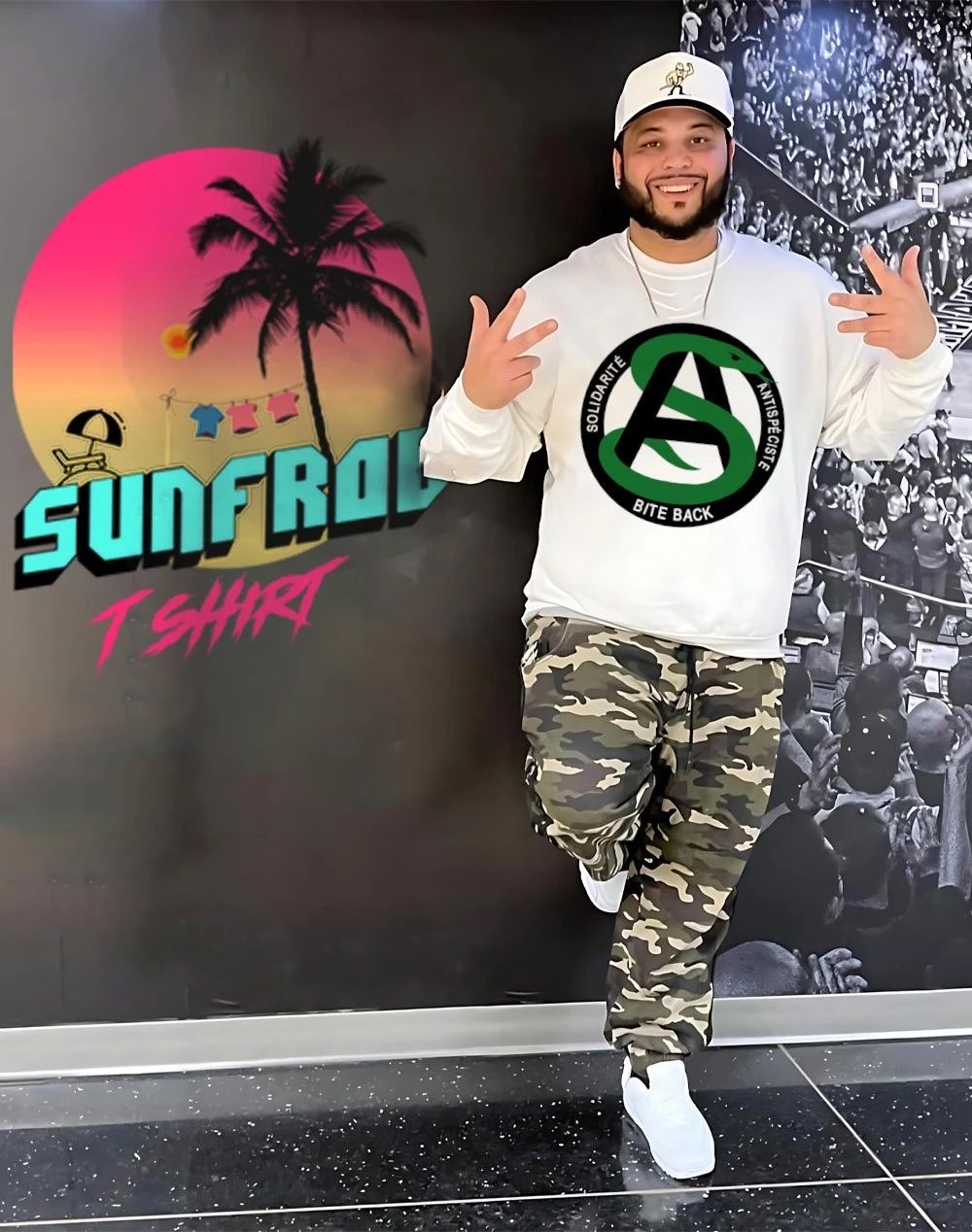 Solidarité antispéciste bite back logo shirt