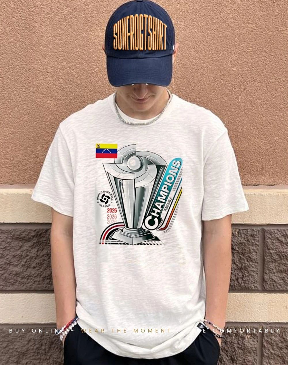 Venezuela World Baseball Classic 2026 Champions trophy logo shirt