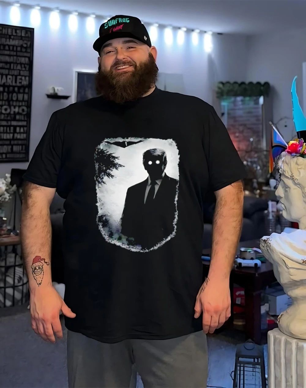 Dark Shadow Figure Mysterious Silhouette Trump shirt
