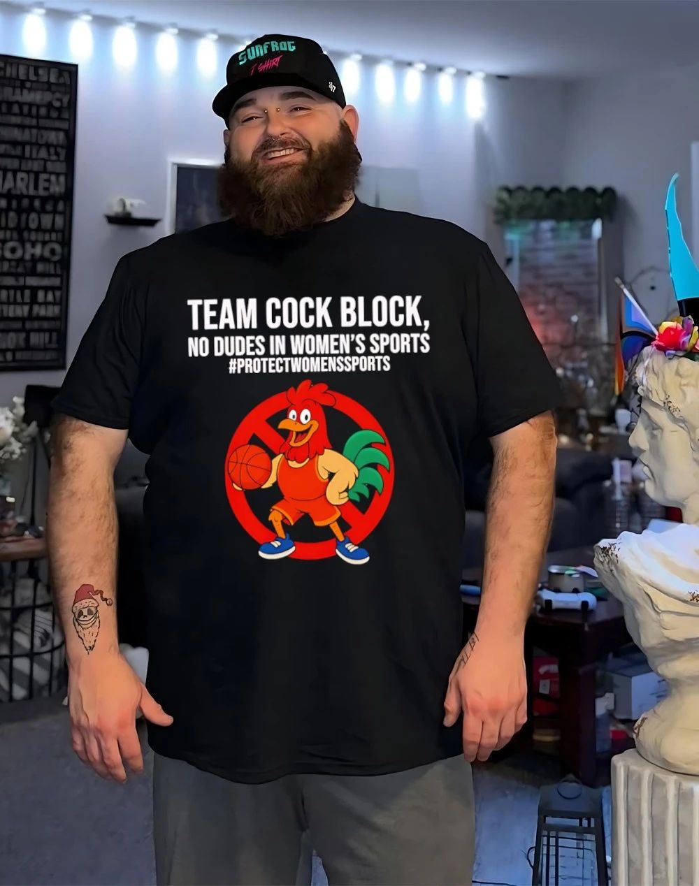 Team Cock Block mascot shirt