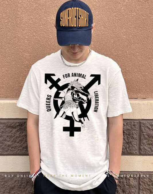 Queers for Animal Liberation LGBTQIA and animal rights shirt