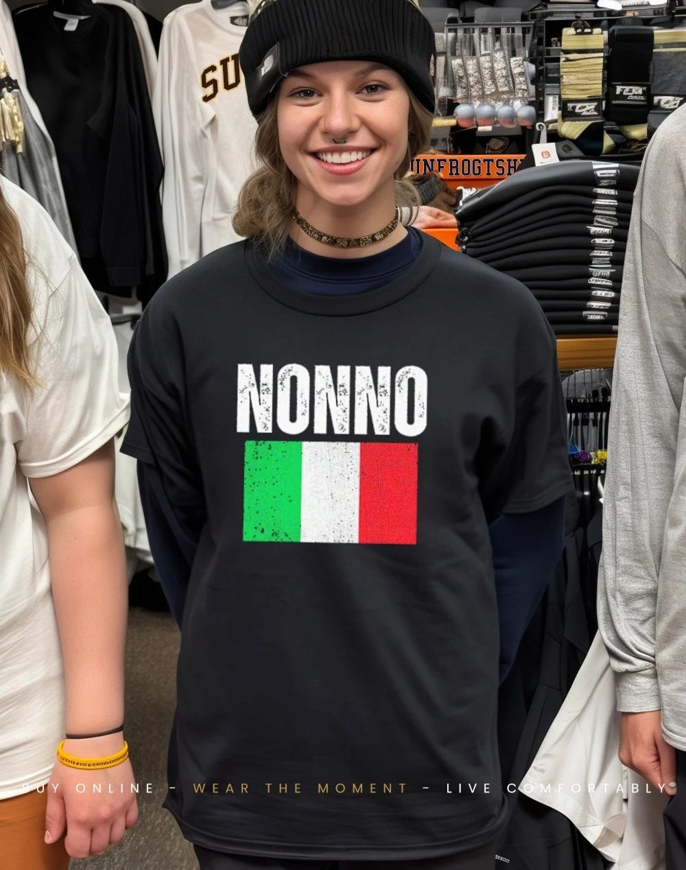 Nonno Italian flag shirt