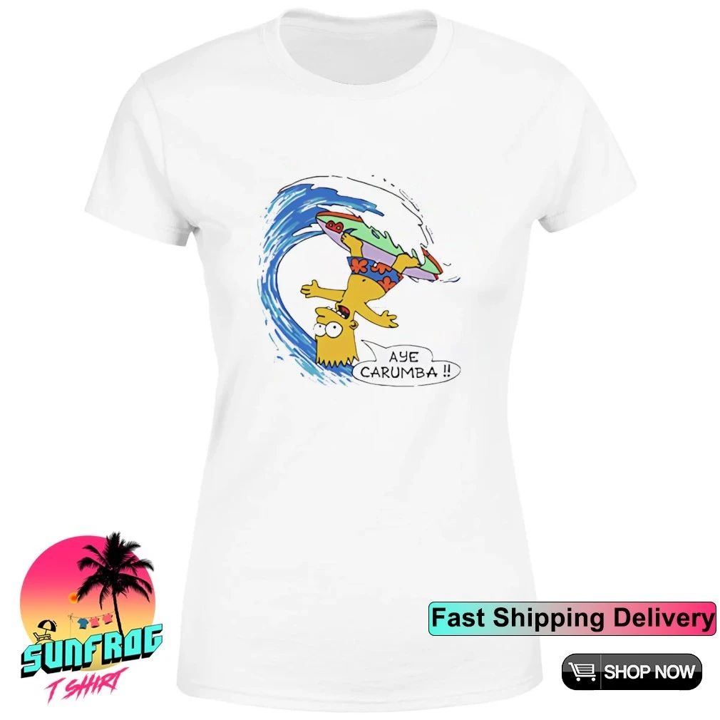 Aye Carumba Simpsons Surfing shirt