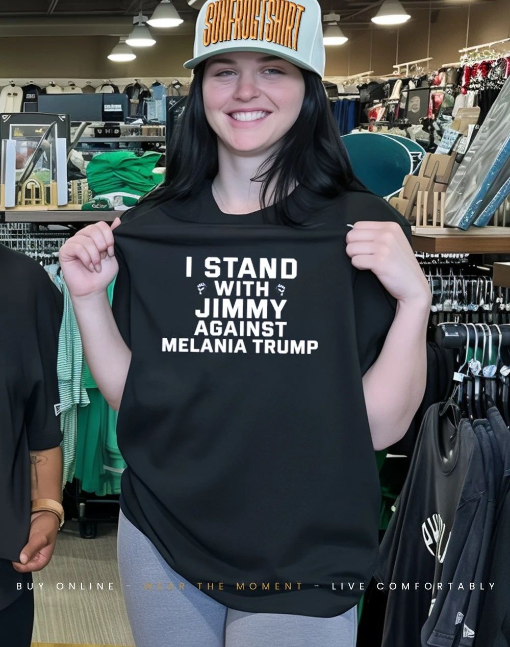 I Stand With Jimmy Against Melania Trump text shirt