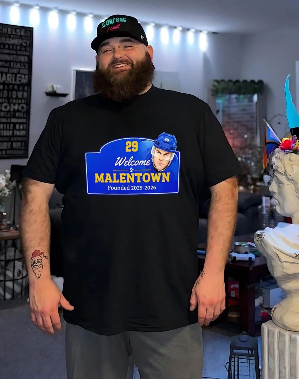 Welcome to Malentown Founded Alex Lyon Buffalo Sabres NHL 2025-2026 shirt