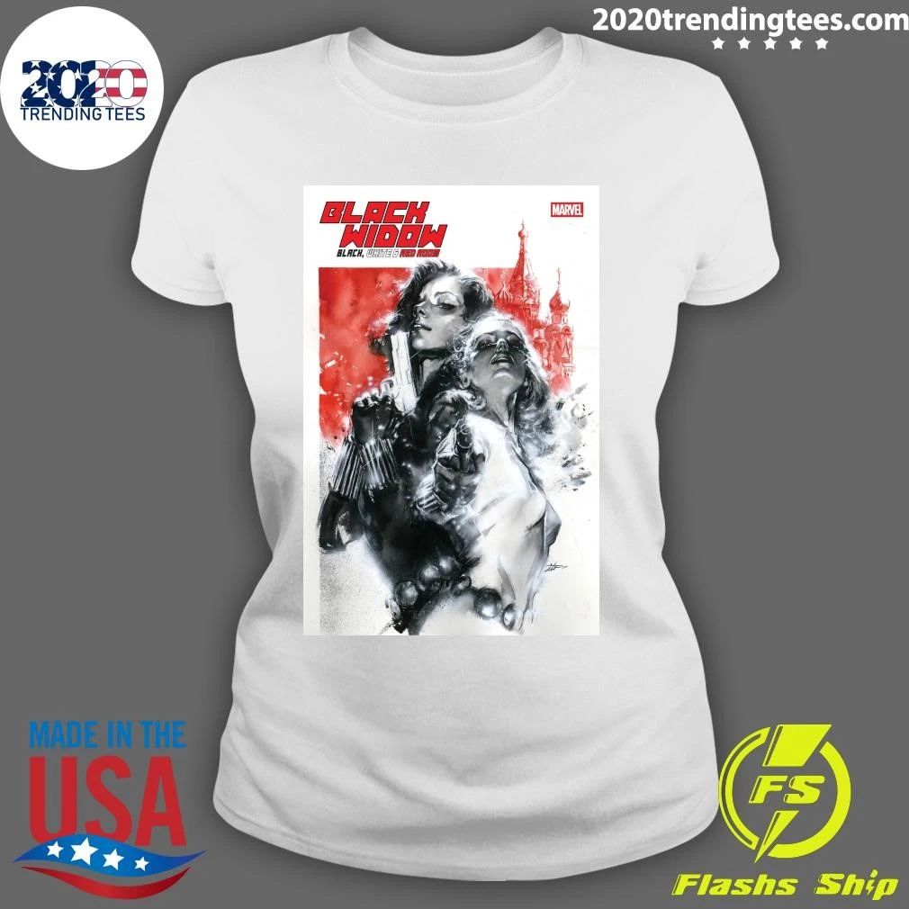 Black Widow Black, White & Red Room Signature Shirt