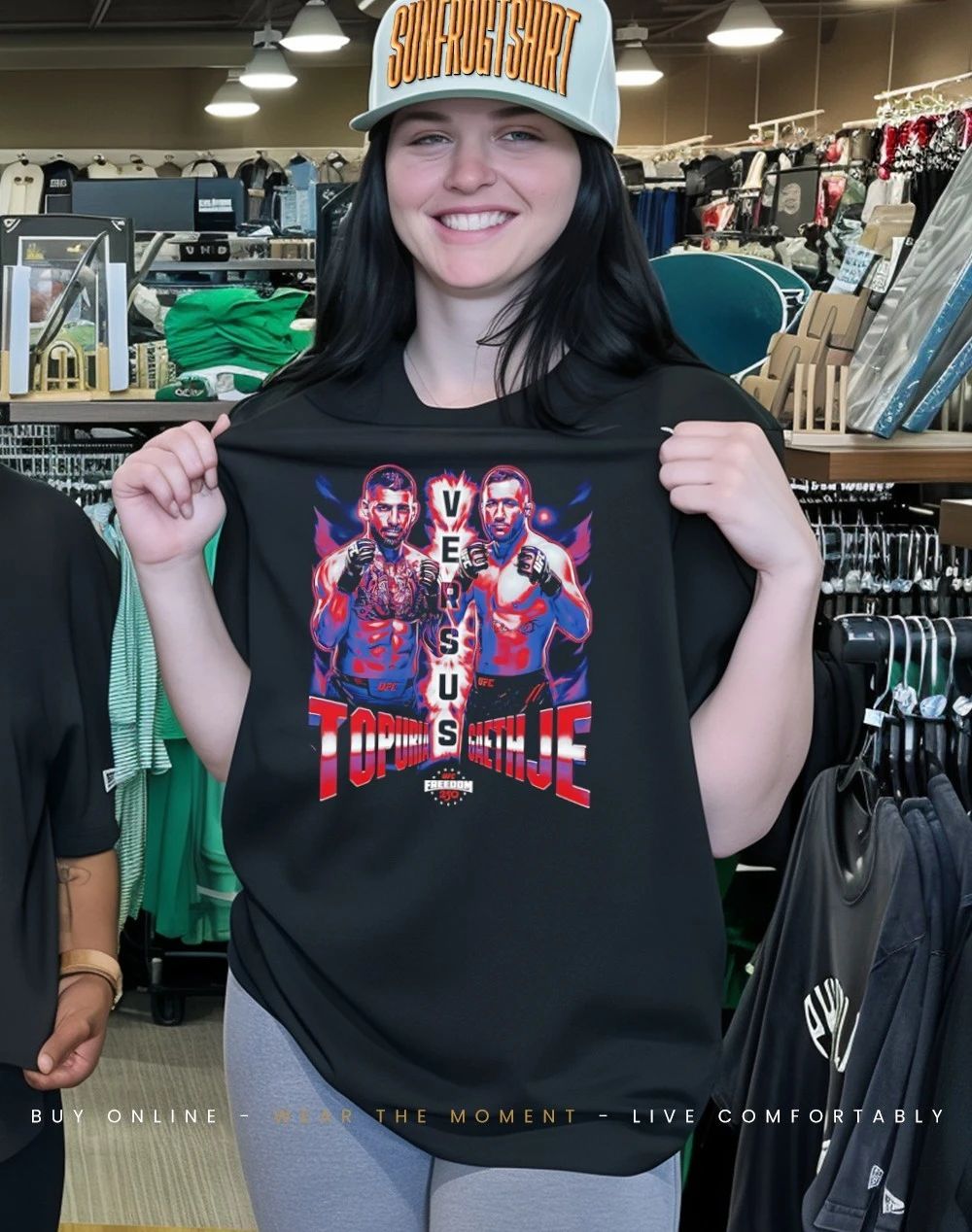 Ilia Topuria vs Justin Gaethje UFC Freedom 250 matchup shirt