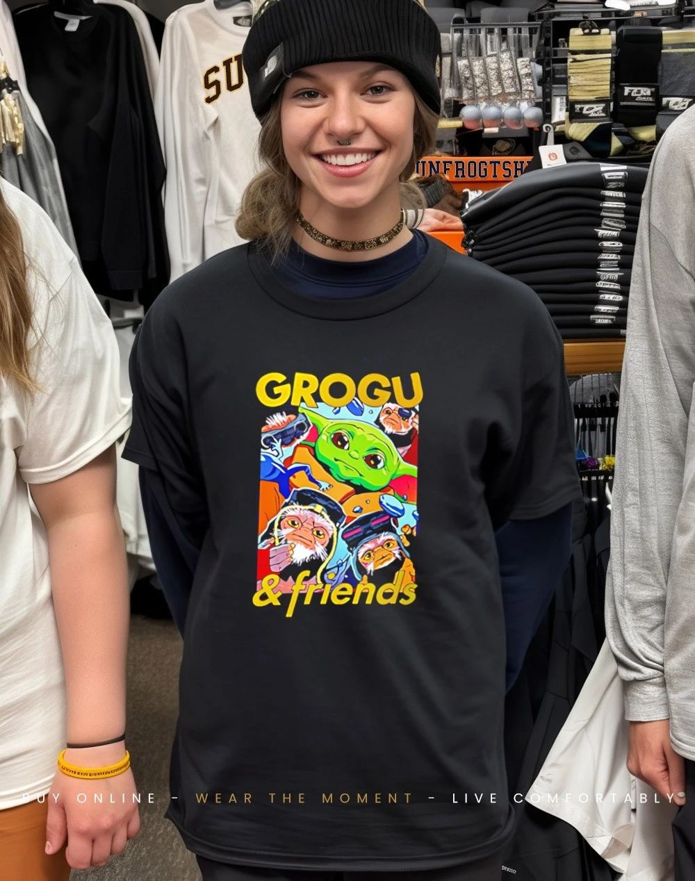 Grogu and Friends cartoon shirt