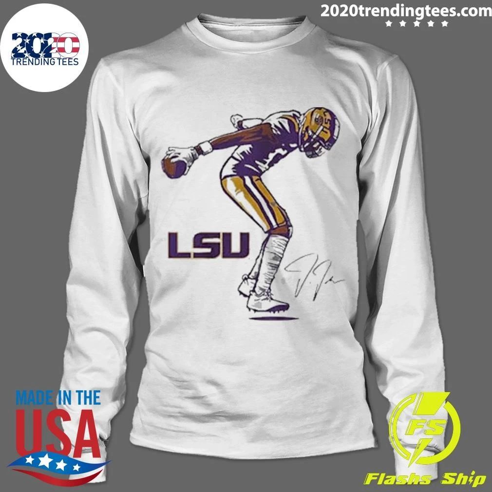 LSU Football Justin Jefferson Superstar Pose Signature Shirt