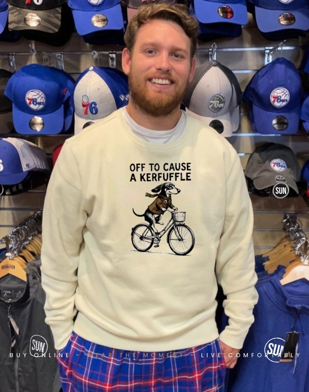 Dachshund dog riding bike off to cause a kerfuffle shirt