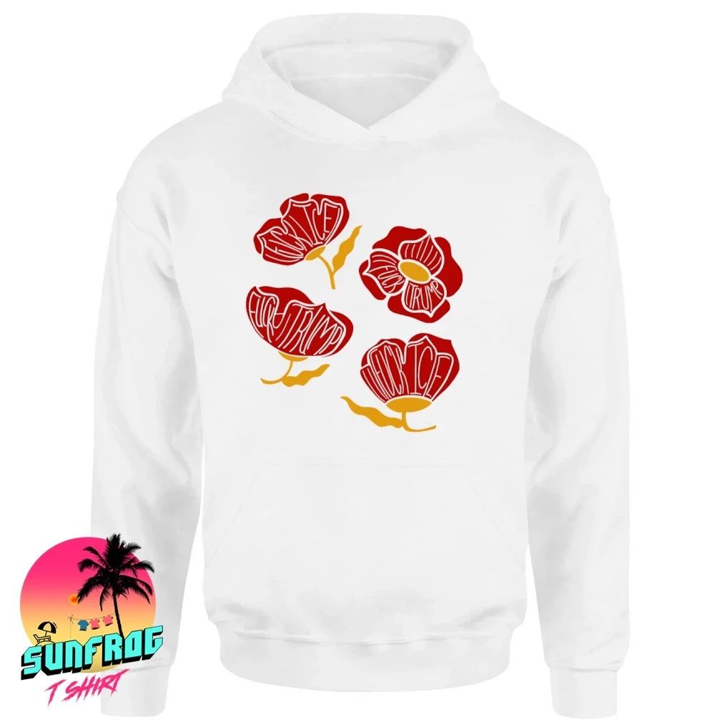 Red Poppy Floral Fuck Trump Subtle Anti Trump shirt