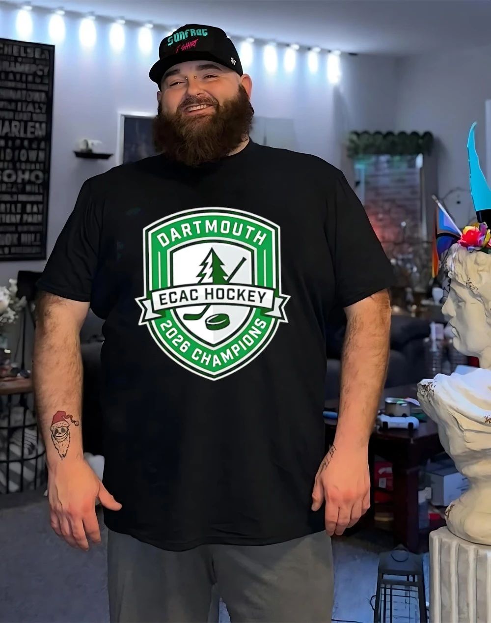 Dartmouth Big Green 2026 ECAC Hockey Champions logo shirt