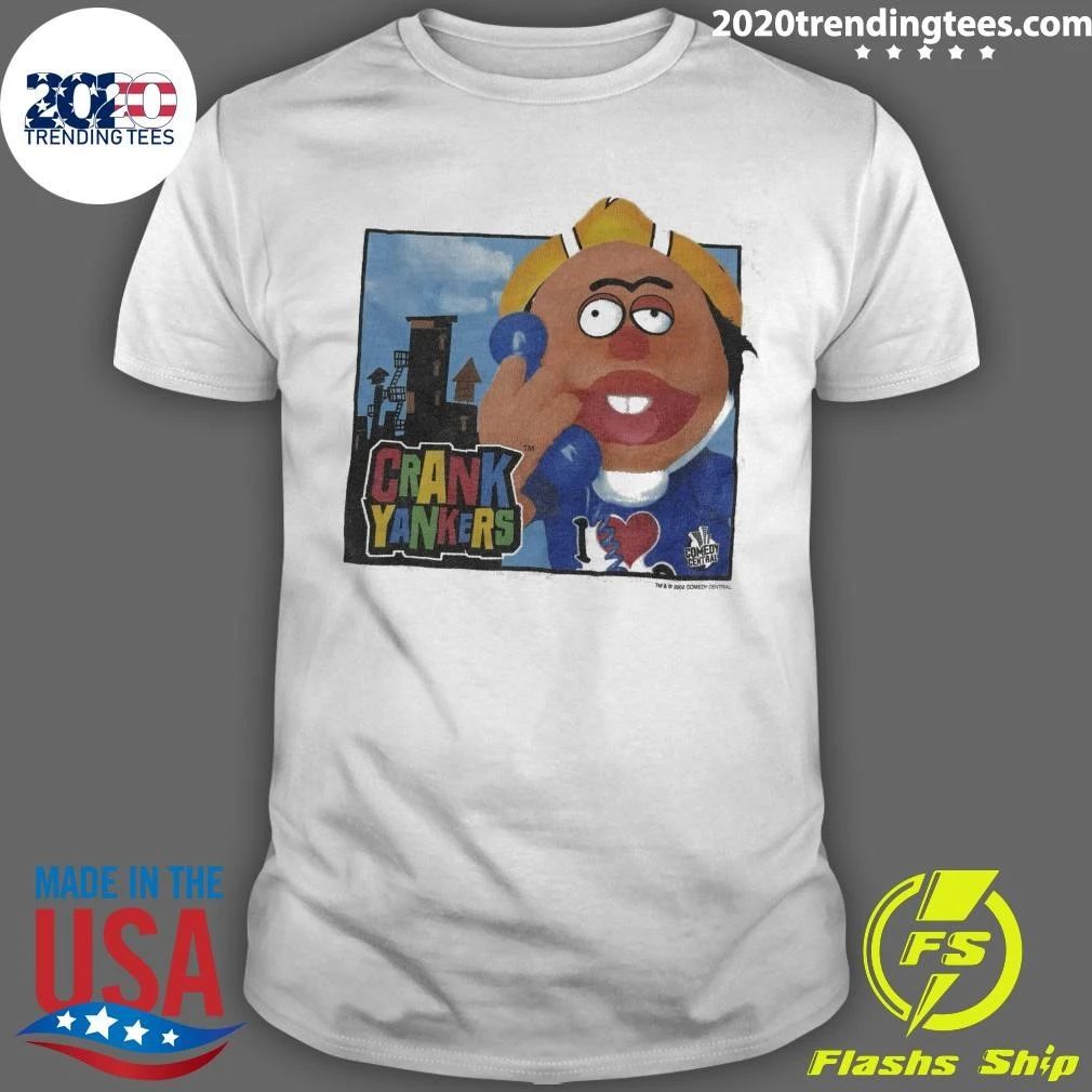 Comedy Central Crank Yankers White Ringer Vintage Shirt