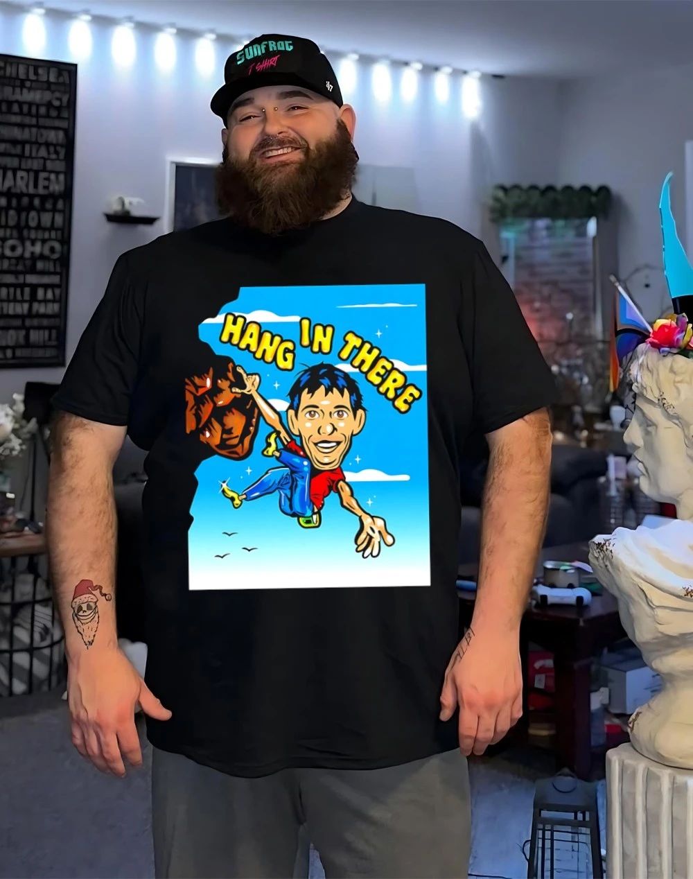 Alex Honnold hang in there caricature shirt