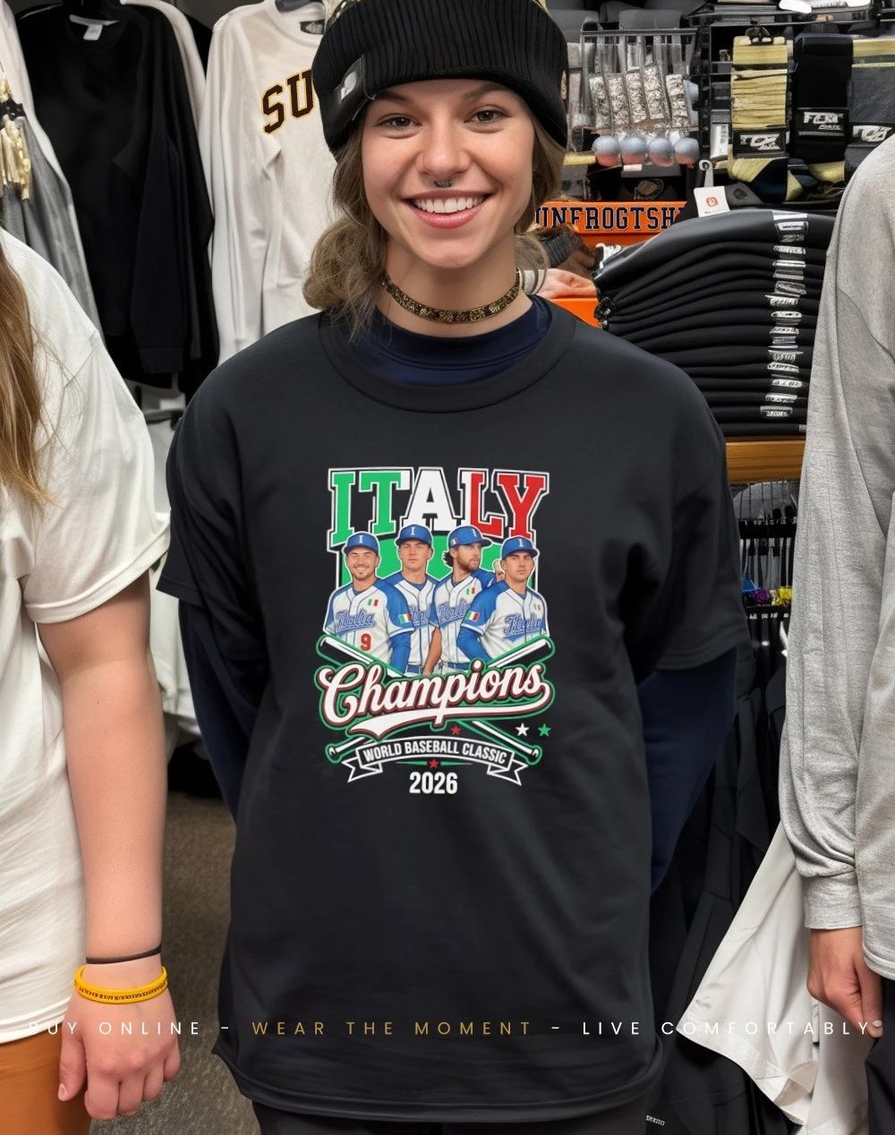 Italy 2026 World Baseball Champions graphic shirt