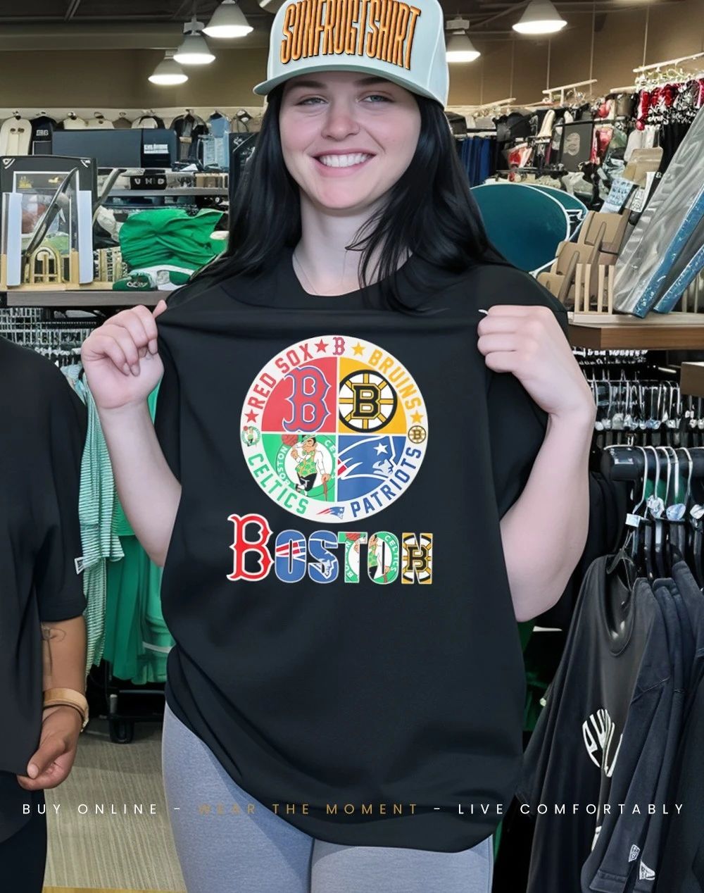 Boston Sports Teams Celtics Patriots Bruins and Red Sox logo shirt