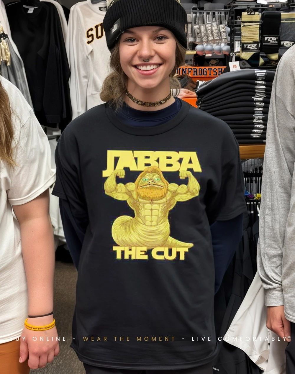 Jabba The Cut flexing muscle shirt