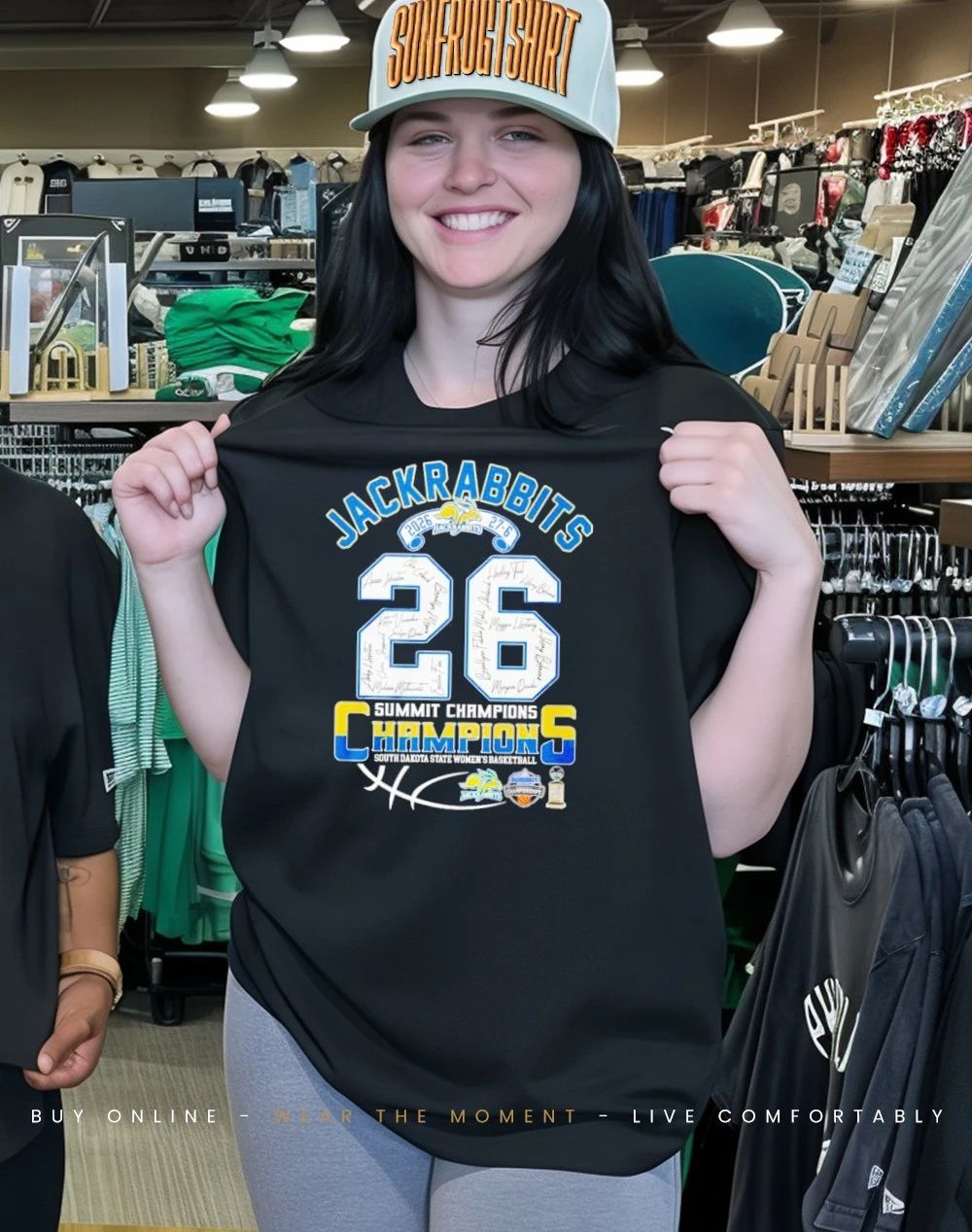 South Dakota State Jackrabbits women’s basketball 2026 27-6 Sumit Champions signatures shirt
