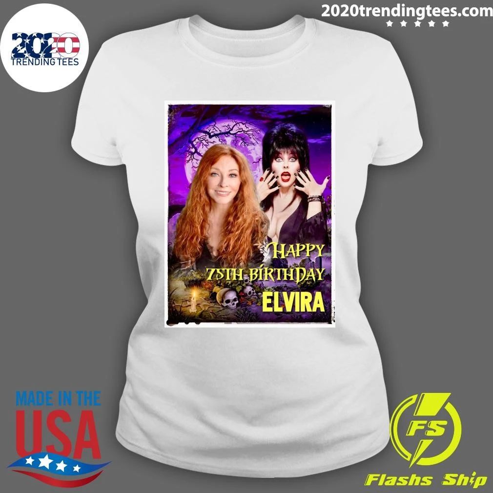 Happy 75th Birthday Elvira Halloween Shirt