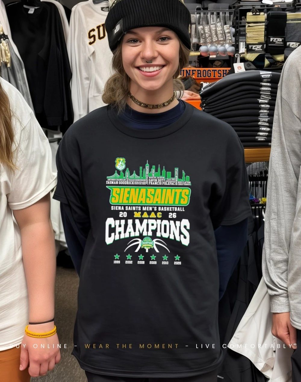 Siena Saints MAAC Champion 2026 city skyline shirt