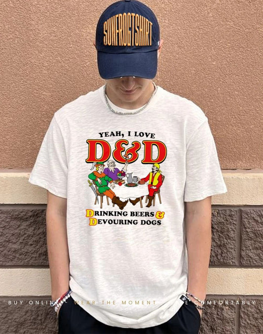 Yeah I Love D&D Drinking Beers & Devouring Dogs shirt
