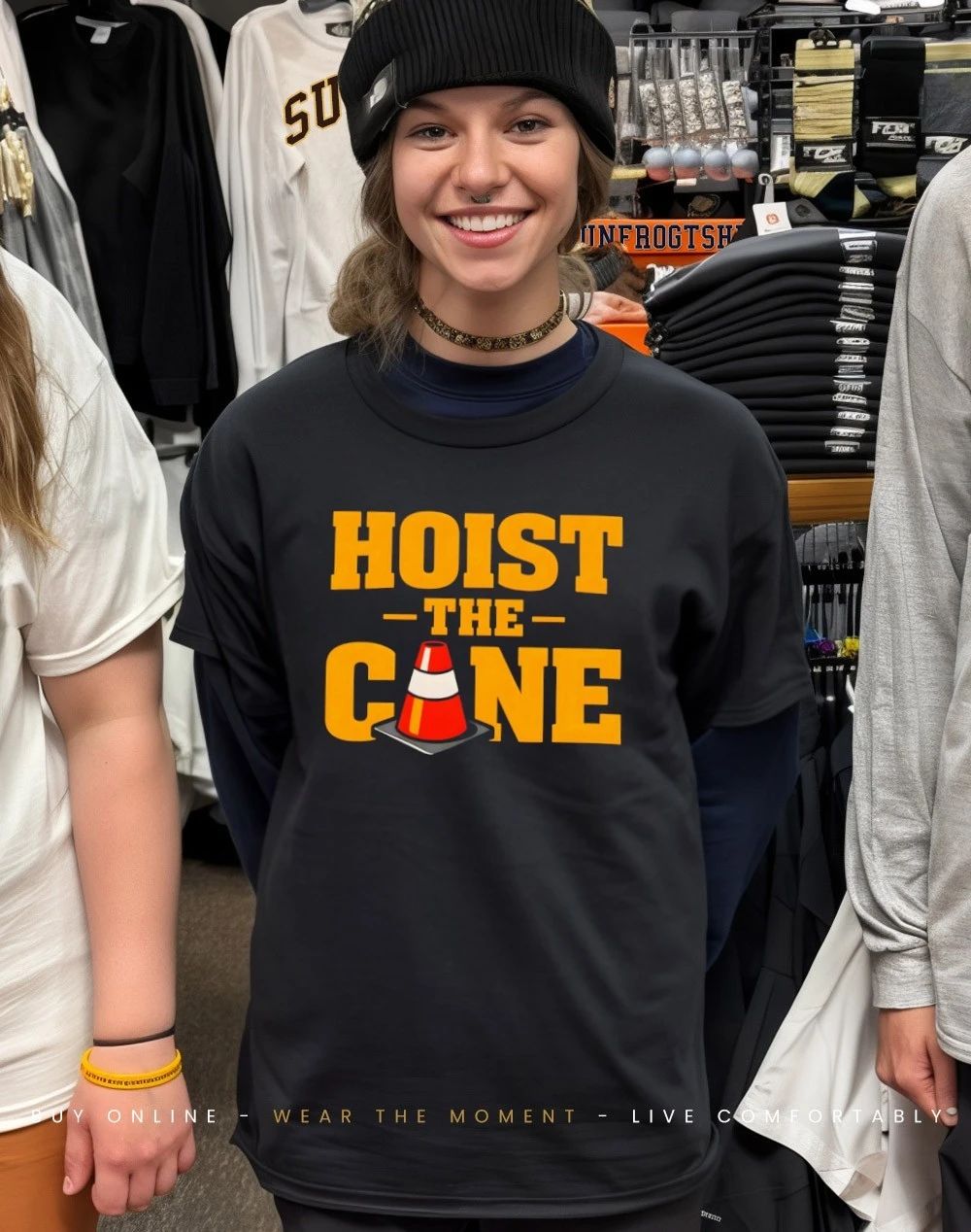 Hoist The Cone Hoist Traffic Cone Pittsburgh Pirates Sports Fan Baseball shirt