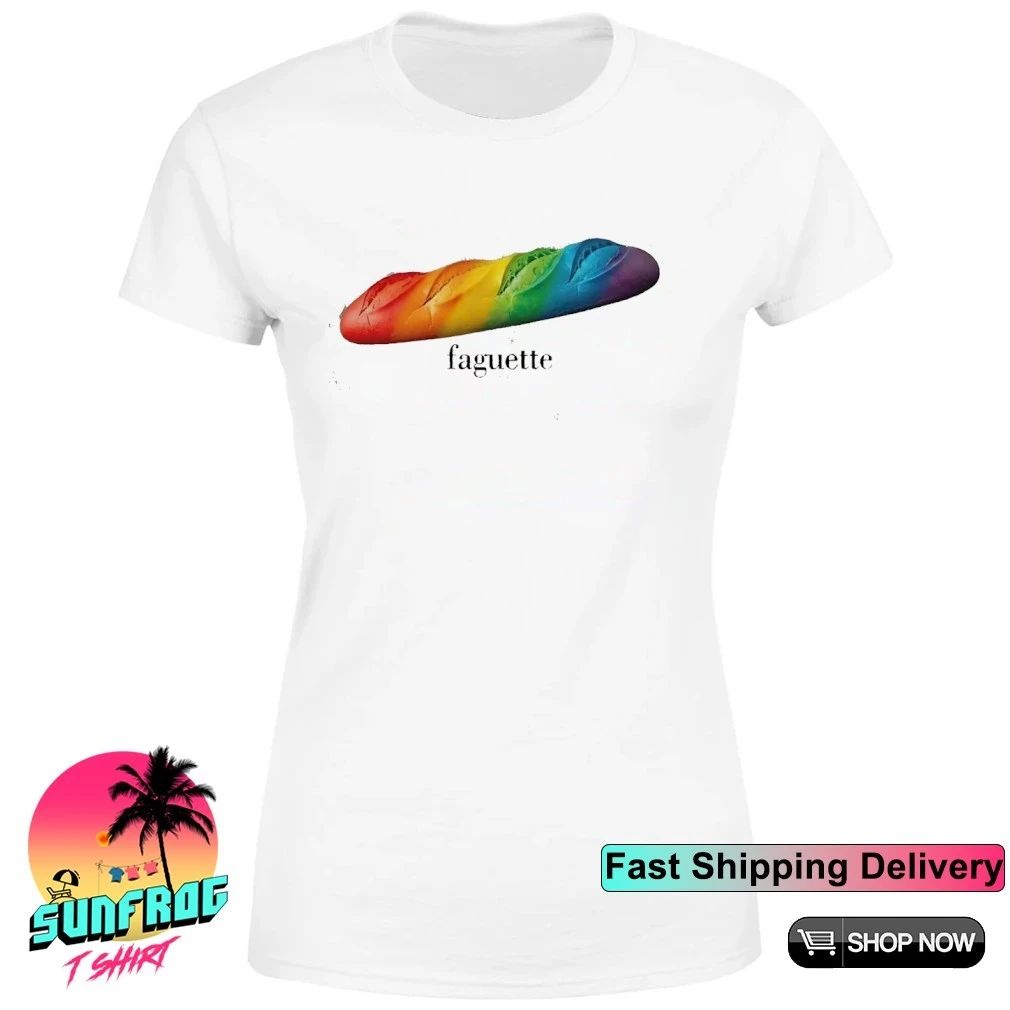 Faguette Bread rainbow LGBT shirt