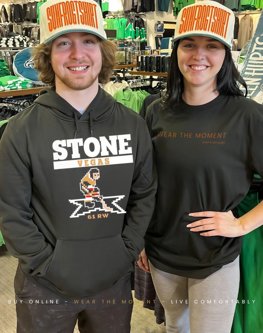 Vegas Golden Knights Mark Stone retro game front and back shirt