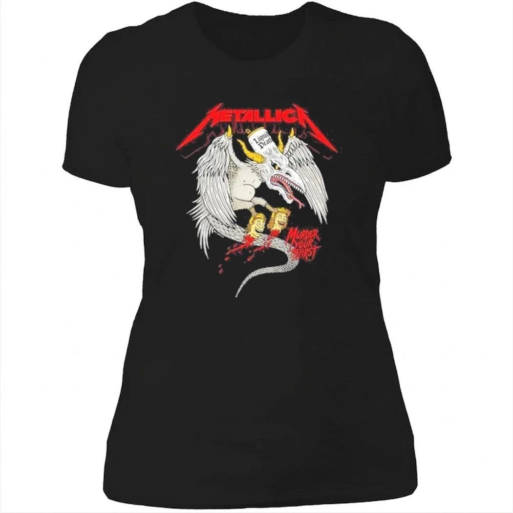 Metallica x Liquid Death M72 Bucharest Merch At Arena Nationala Bucuresti Romania Murder Your Thirst Shirt