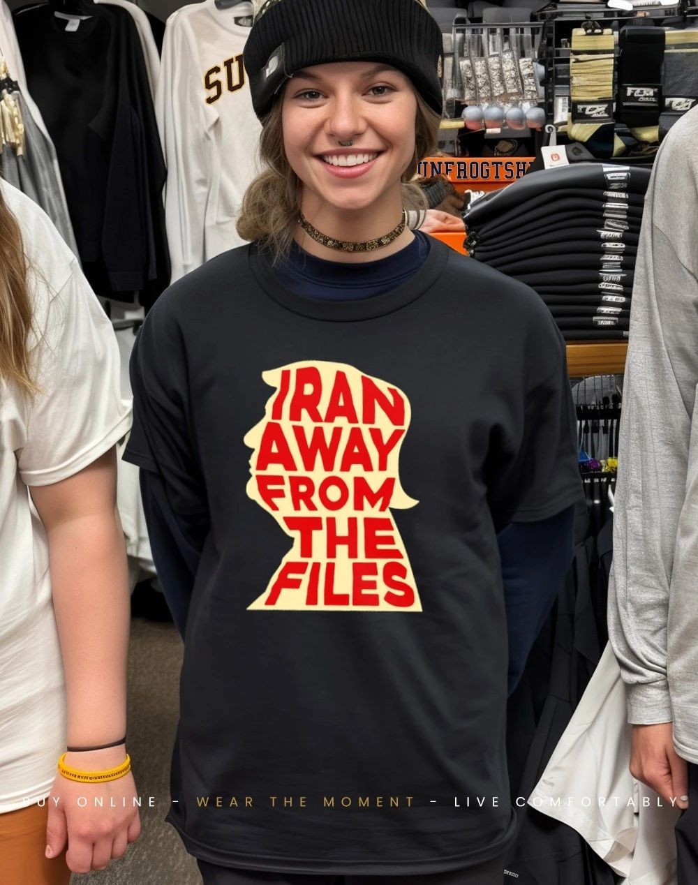 Iran away from the files Trump shirt