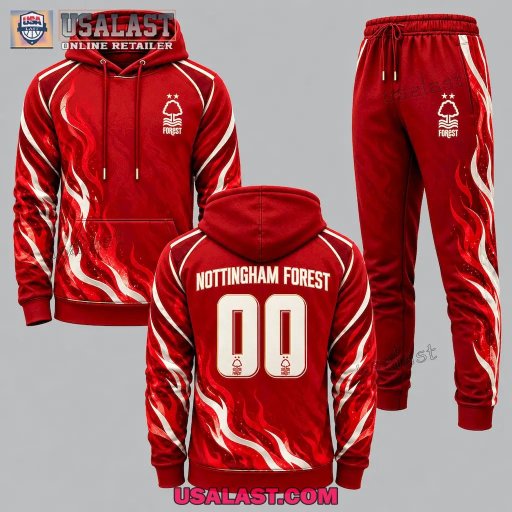 Nottingham Forest Personalized Tracksuit Hoodie And Jogger Pant Set