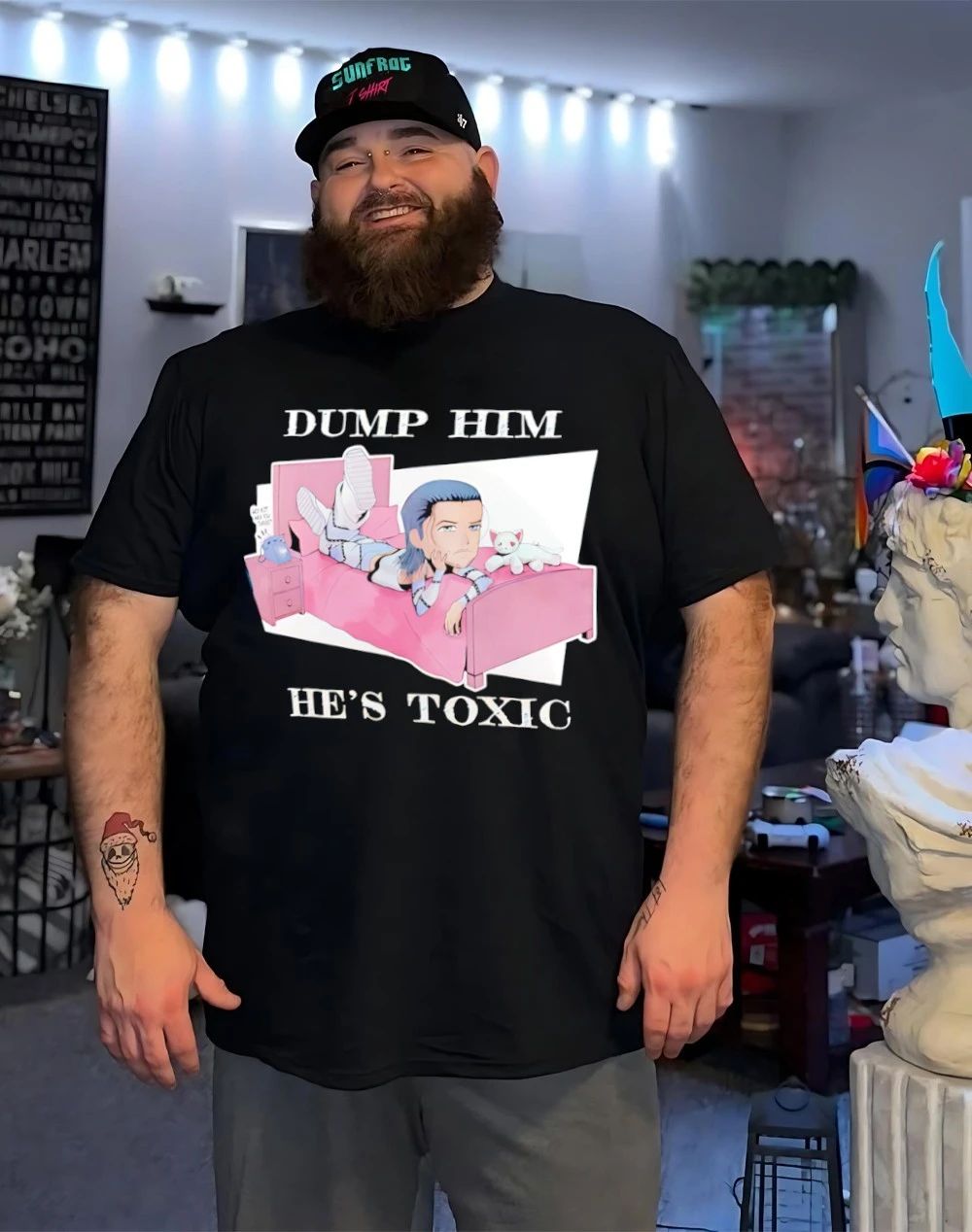 Kit Wilson Dump Him he’s toxic cartoon shirt