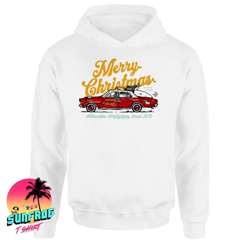 Alhambra Firefighters Local 1578 merry Christmas ya filthy animals shirt