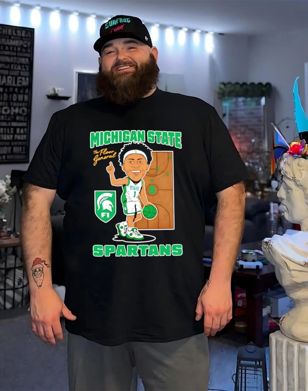 Jeremy Fears Jr Michigan State Spartans The Floor General caricature shirt