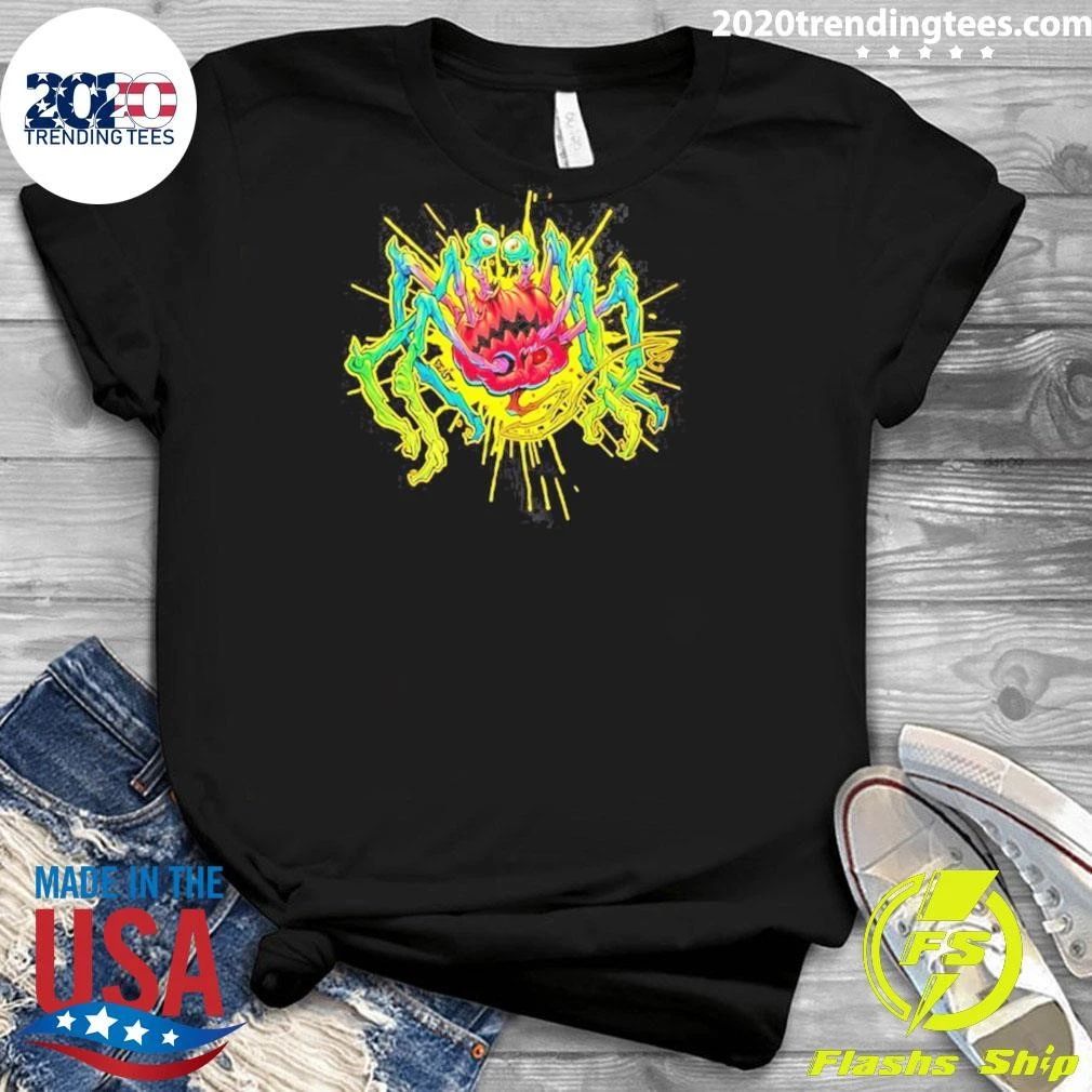 Pumpkin Spider Monster Spooky Halloween Shirt