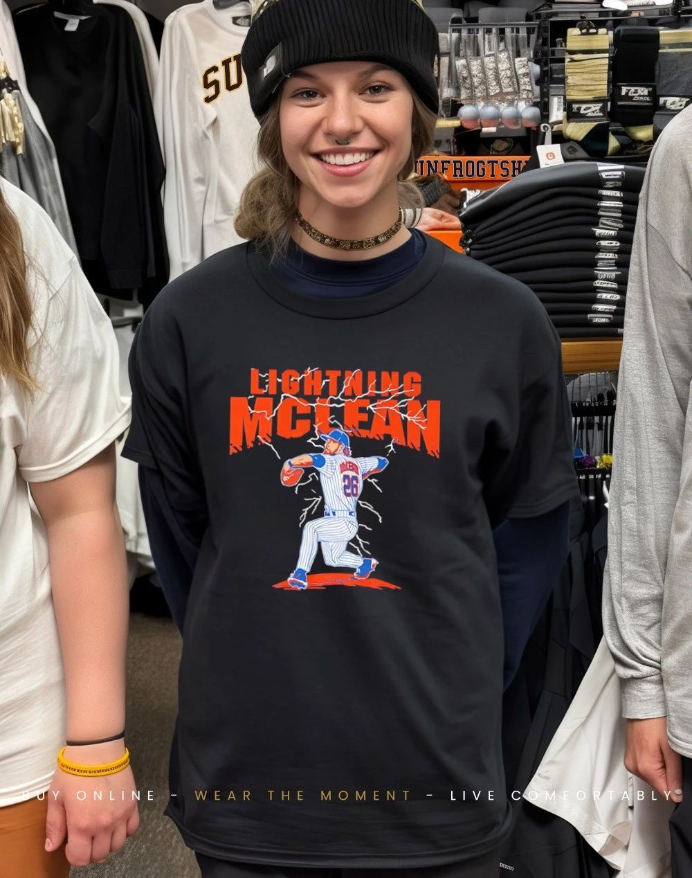 Nolan McLean New York Mets Lightning McLean shirt