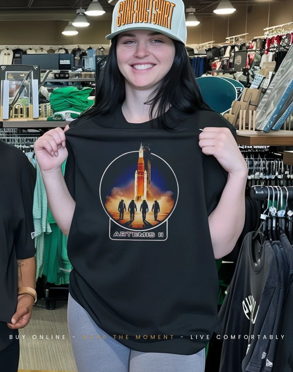 Artemis II NASA Moon Mission Crew SLS Rocket Shirt
