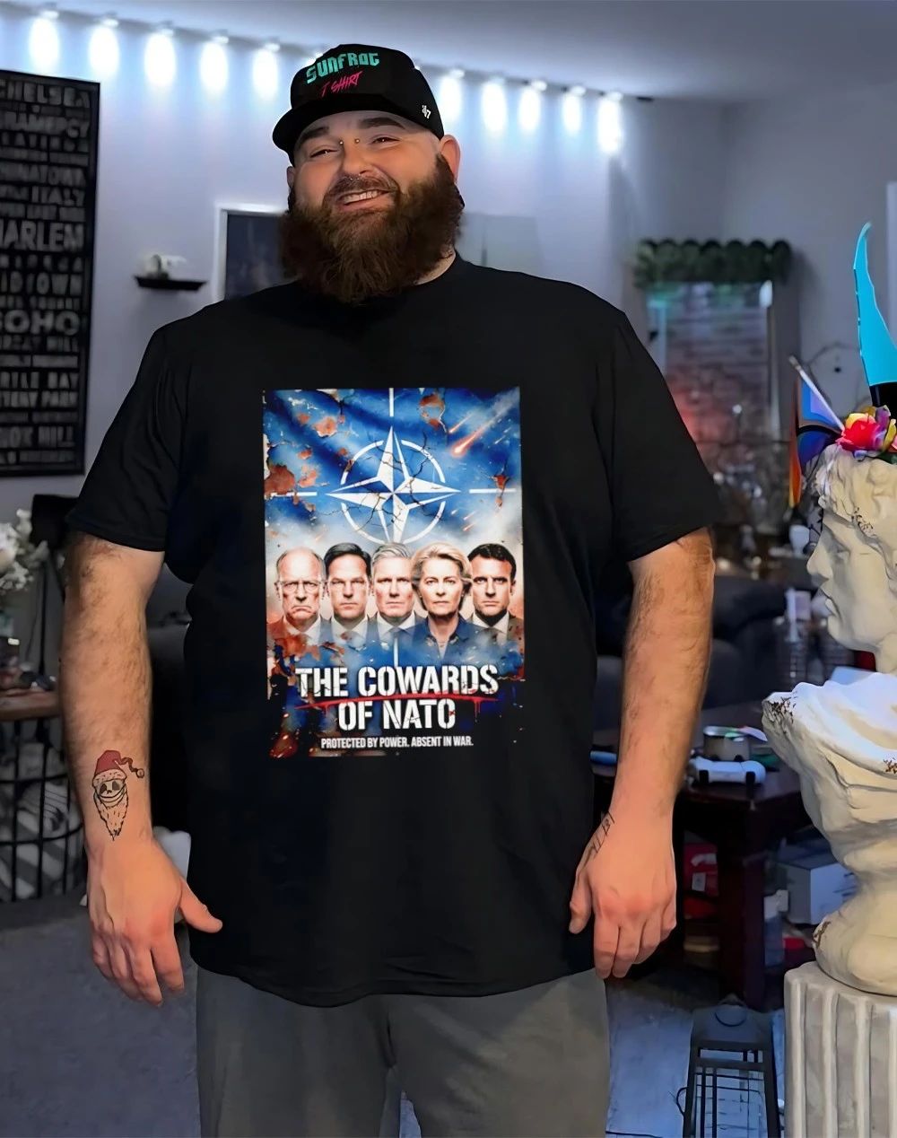 The Cowards Of Nato protected by Power Absent in war shirt