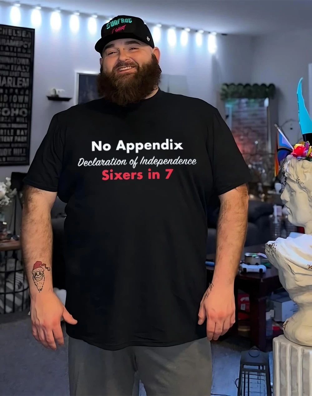 No Appendix Declaration of Independence Sixers in 7 shirt