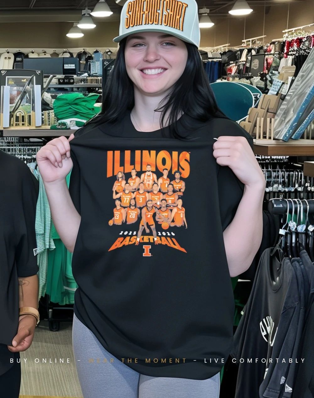 Illinois Basketball 2025-26 team collage shirt
