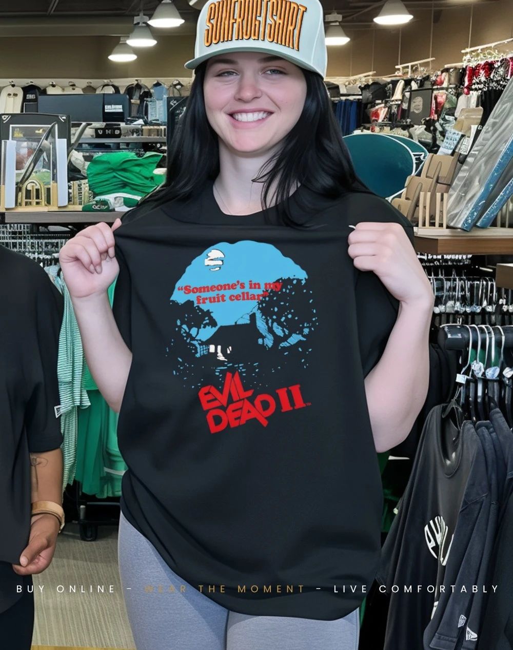Evil Dead 2 someone’s in my fruit cellar shirt