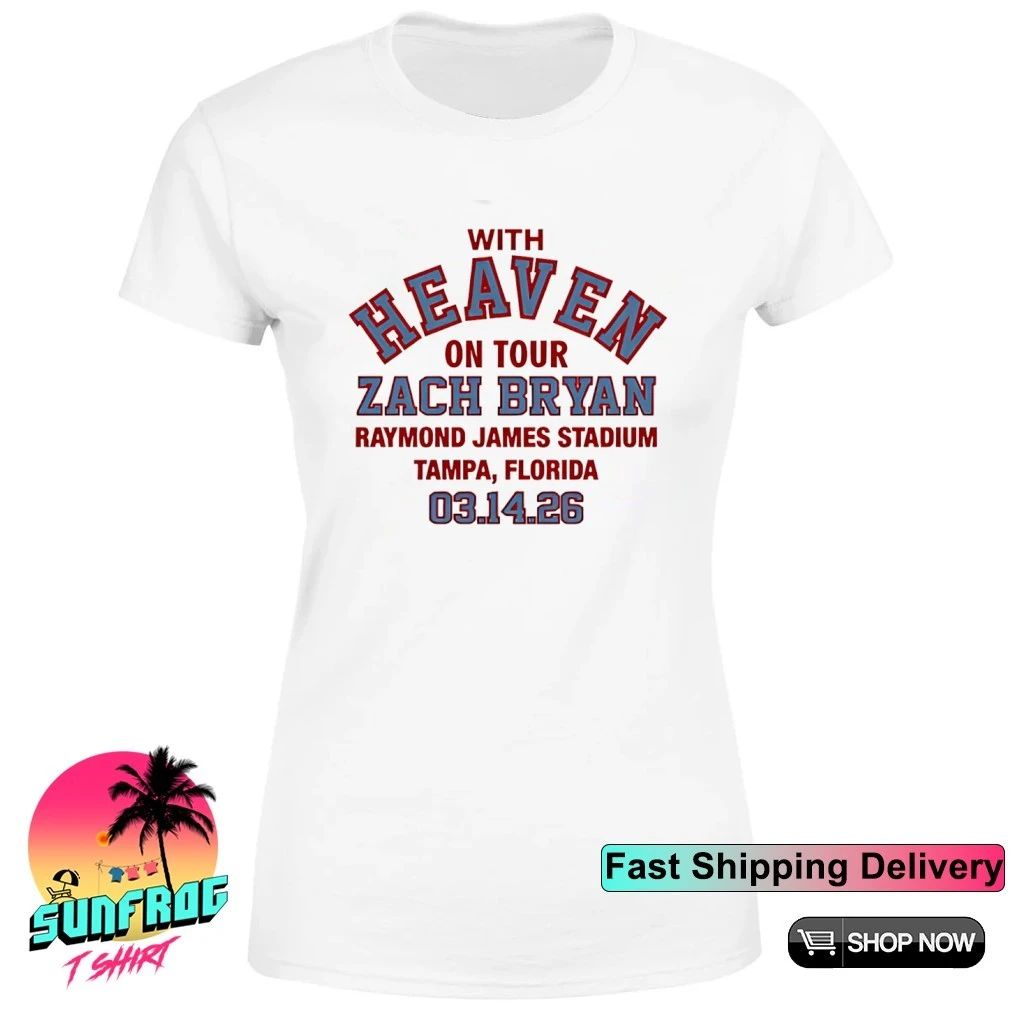Zach Bryan With Heaven On Tour Raymond James Stadium shirt