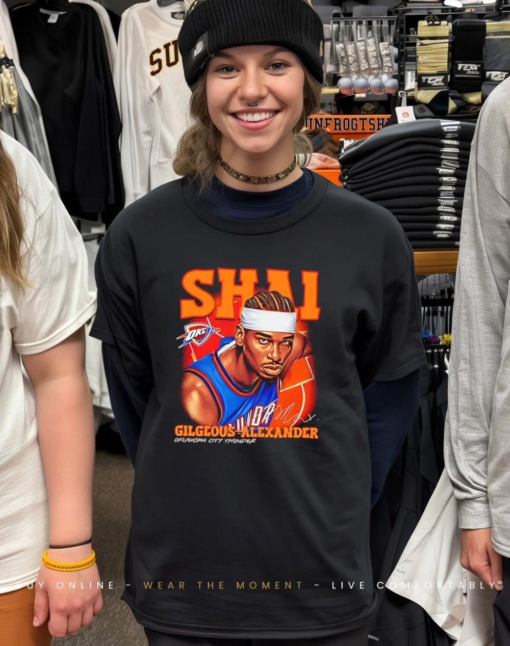 Shai Gilgeous-Alexander Oklahoma City Thunder Airbrush shirt