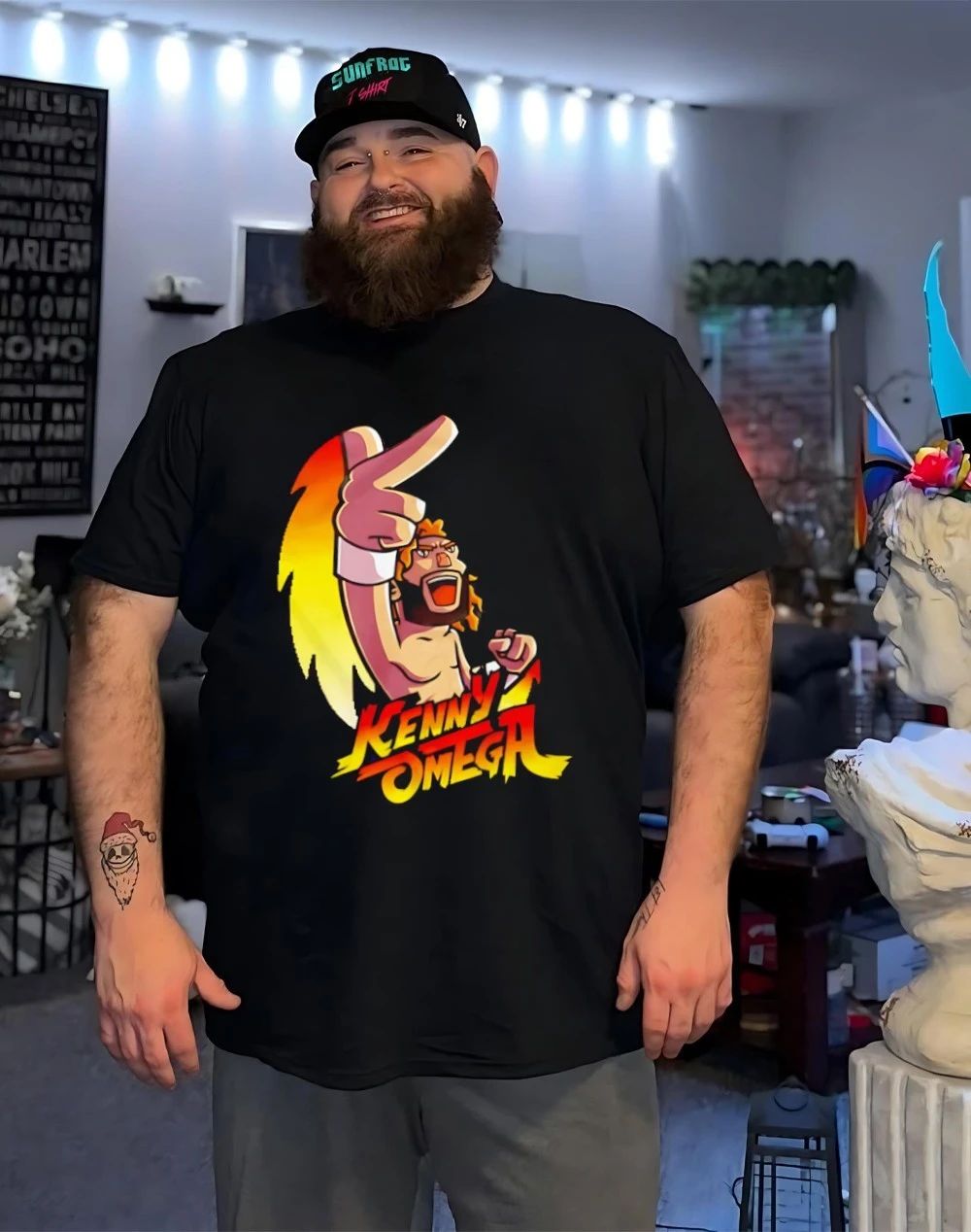 Kenny Omega caricature graphic shirt