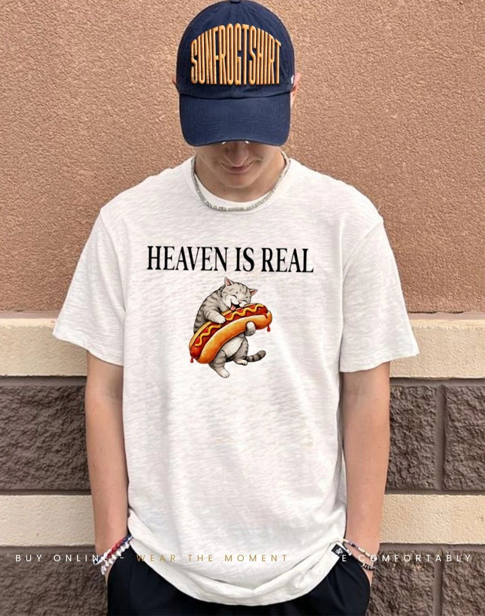 Cat Hotdog Heaven Is Real shirt